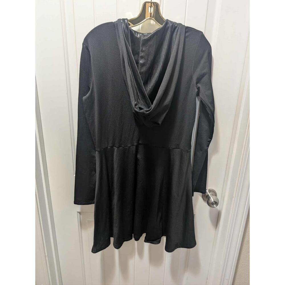 SPIRIT HALLOWEEN Skeleton Hooded Dress Costume Black/White Adult Size XL - Picture 5 of 8